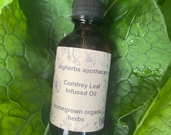 Comfrey Leaf Infused Oil Organic Natural Healing Infusion Herbal Remedy