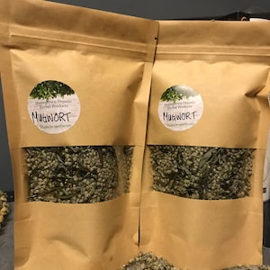 Mugwort Flower Organic Loose 1oz dried herb Artemisia vulgaris bath incense ritual womens herbs homegrown