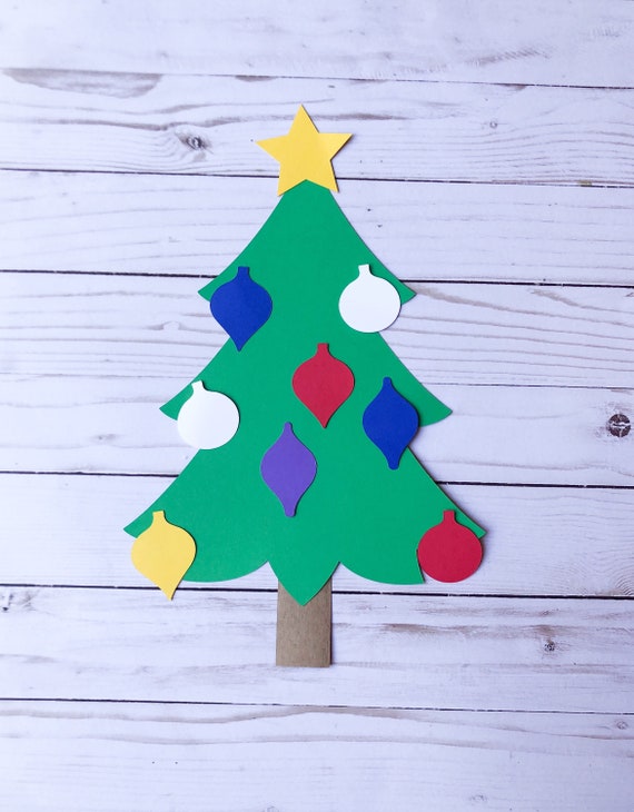 Download Large Christmas Tree Craft Kit For Kids Holiday Craft Holiday Etsy 3D SVG Files Ideas | SVG, Paper Crafts, SVG File