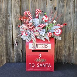 Letters to Santa Mailbox, Christmas table decor, Christmas Centerpiece, Christmas Mailbox, Christmas Santa Decor, Christmas decoration