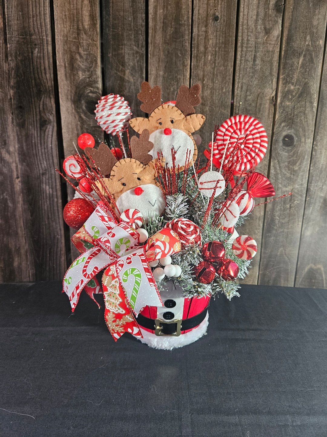 Christmas Centerpiece Christmas Decor Table Arrangement Etsy