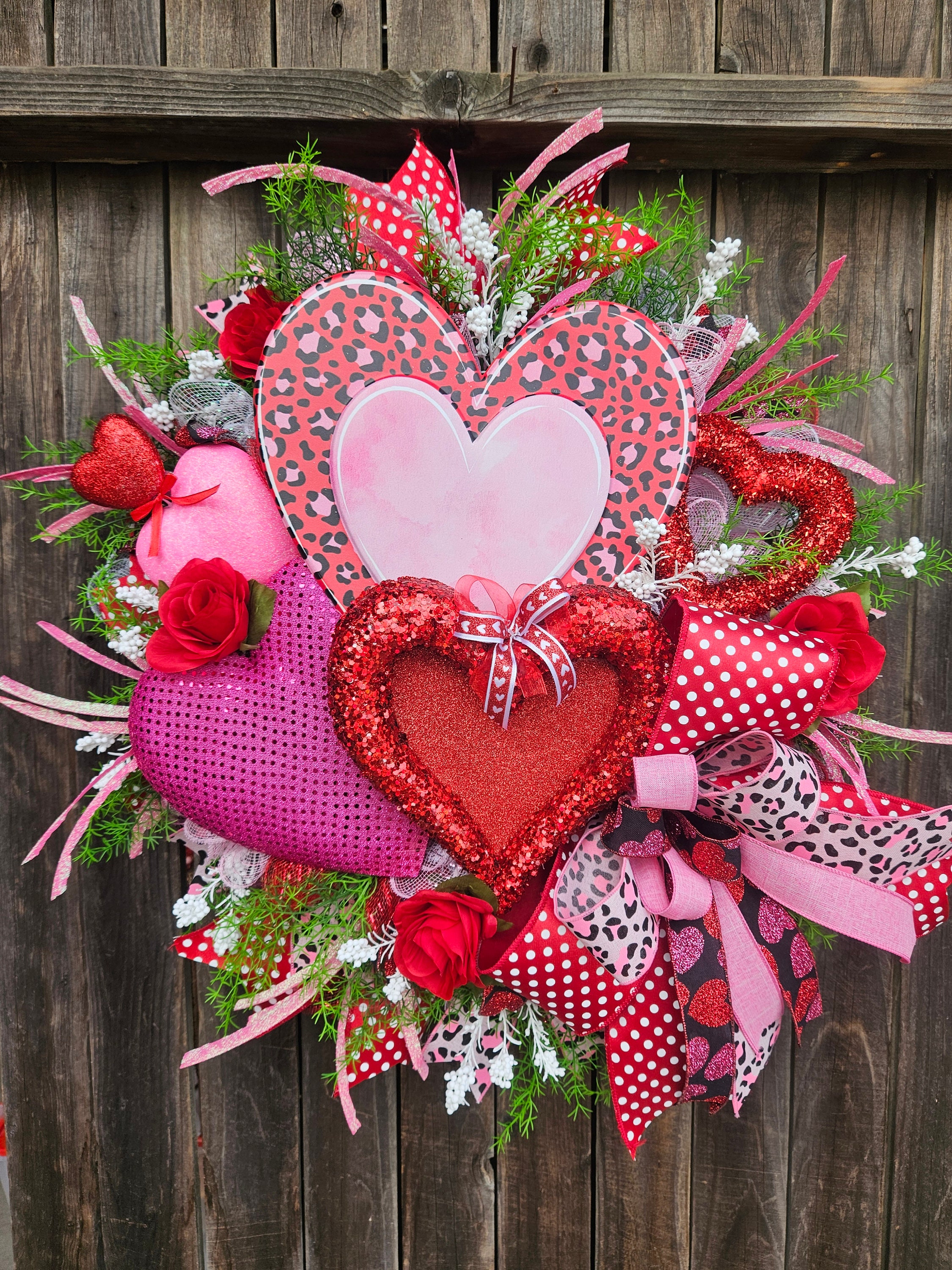 Valentines Day Wreath, Love Day Wreath, Love Wreath, Valentines Wreath,  Heart Wreath, Denim Heart Wreath 