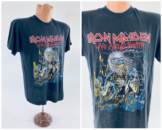 Vintage Iron Maiden Live After Death Shirt 1980s L