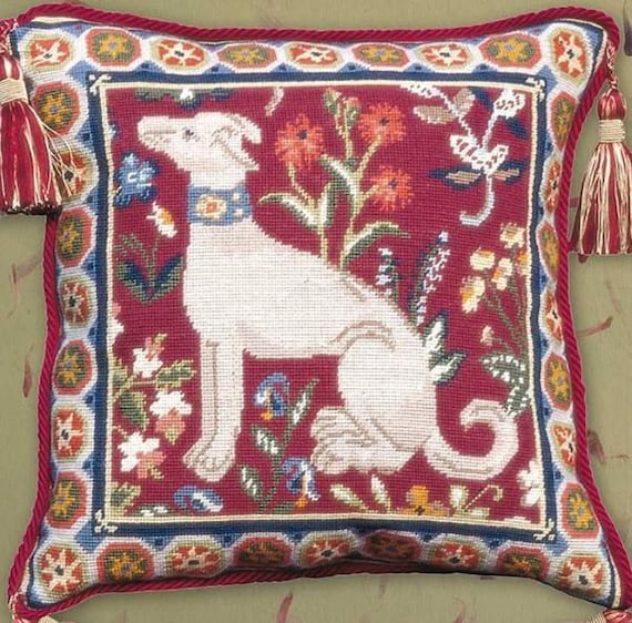 Tapestry Needlepoint Kit Medieval Dog Medieval Premium | Etsy