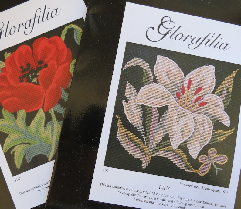 Tapestry Kit Needlepoint Kit Victorian Miniature Floral Etsy UK