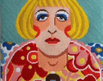 Tapestry Kit, Needlepoint Kit - Grayson Perry- 12 holes per inch colour printed canvas - Appletons Tapestry Kit