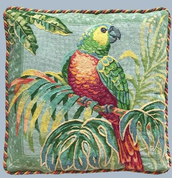 Tapestry Needlepoint Kit Tropical Parrot Premium Tapestry Kit