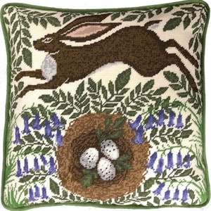 Tapestry Kit, Needlepoint Kit - Spring Hare Tapestry Kit by Catherine Rowe