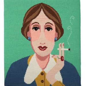 Tapestry Kit, Needlepoint Kit - Virginia Woolf - 12 holes per inch colour printed canvas - Appletons Tapestry Kit