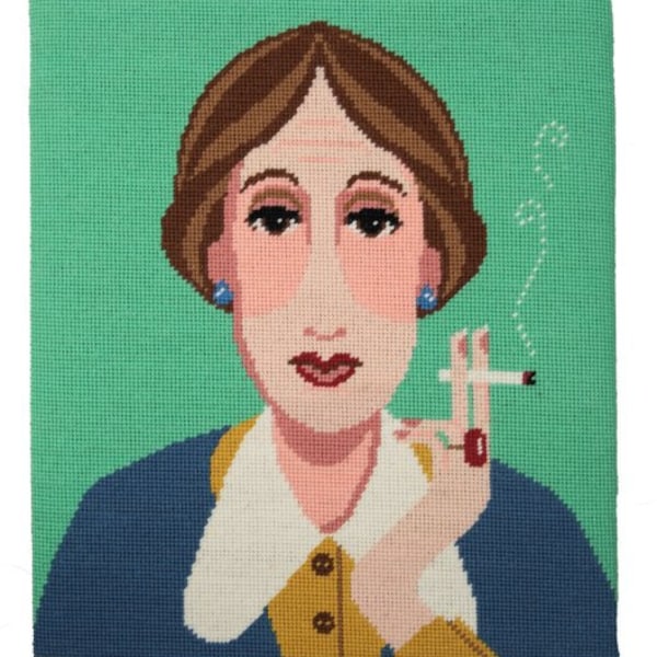 Tapestry Kit, Needlepoint Kit - Virginia Woolf - 12 holes per inch colour printed canvas - Appletons Tapestry Kit