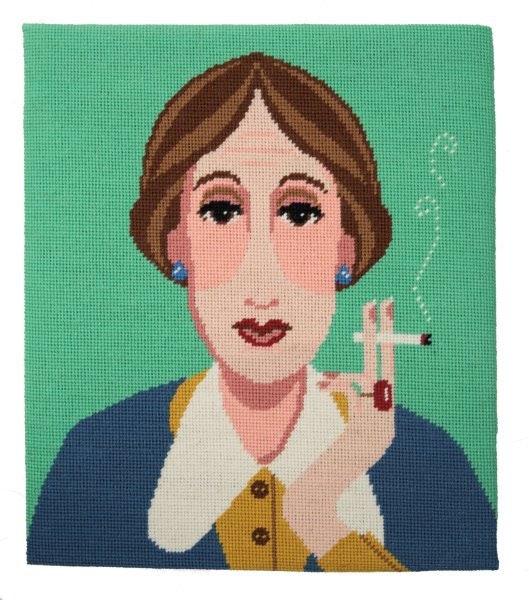 Tapestry Kit, Needlepoint Kit - Virginia Woolf - 12 holes per inch colour printed canvas - Appletons Tapestry Kit