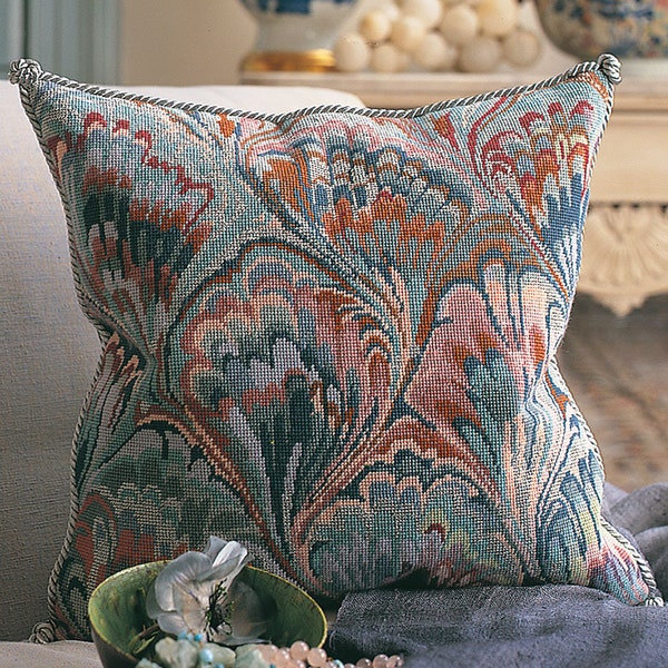 Tapestry Needlepoint Kit – Venetian Marble - Premium Tapestry Kit Cushion Front - Glorafilia