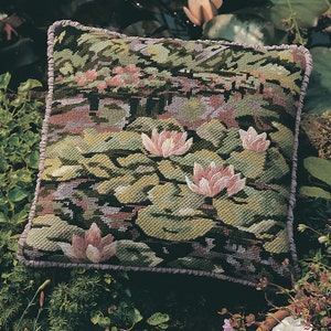 Tapestry Needlepoint Kit – Monet's Waterlilies Premium Tapestry Kit Cushion Front - Glorafilia