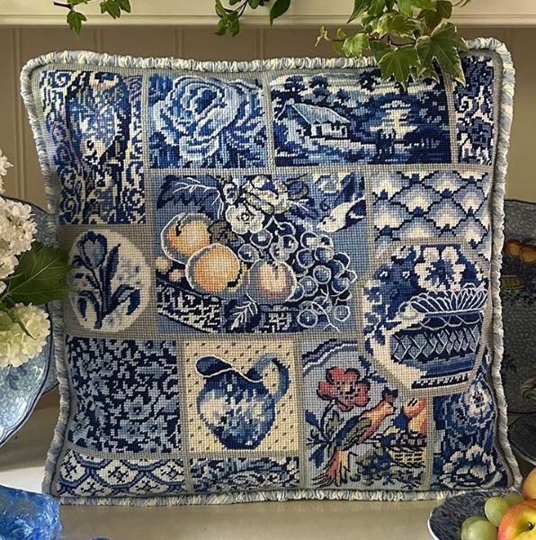 Blue White Tapestry Etsy Canada