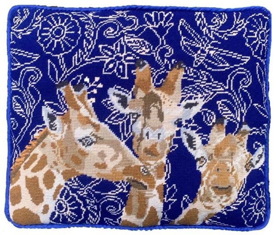Tapestry Needlepoint Kit Giraffes Premium Tapestry Kit, Needlepoint Kit