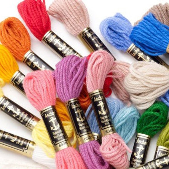 Anchor Tapestry Wool Bundle - 30 Assorted Mixed Skeins of Anchor 4ply Tapestry Needlepoint Wool - 30 x 10m Skeins