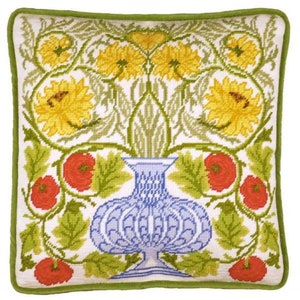 Tapestry Kit, Needlepoint Kit - William Morris, Vase of Roses