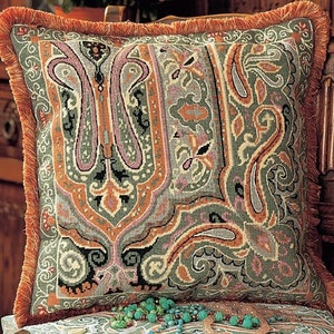 Naaldpuntset tapijten – Paisley - Premium kussenset tapijt vooraan - Glorafilia