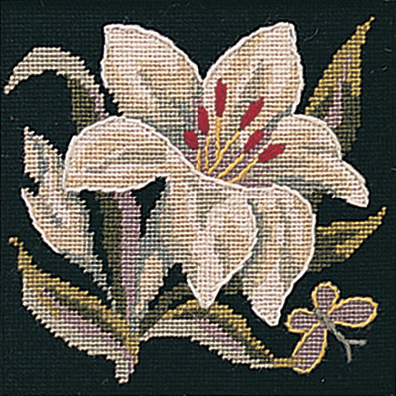 Tapestry Kit Needlepoint Kit Victorian Miniature Floral Etsy
