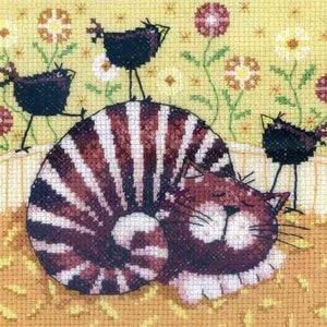 ZÄHLIGE Kreuzstichpackung - Birds of a Feather Kreuzstichpackung, moderne Kunst Kreuzstichpackung von Karen Carter