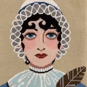 Tapestry Kit, Needlepoint Kit - Jane Austen - 12 holes per inch colour printed canvas - Appletons Tapestry Kit