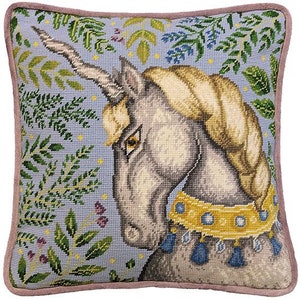 Tapestry Kit, Needlepoint Kit - Majesty Tapestry Kit by Catherine Rowe -Majesty Unicorn Tapestry Needlepoint Kit - Medieval Needlepoint