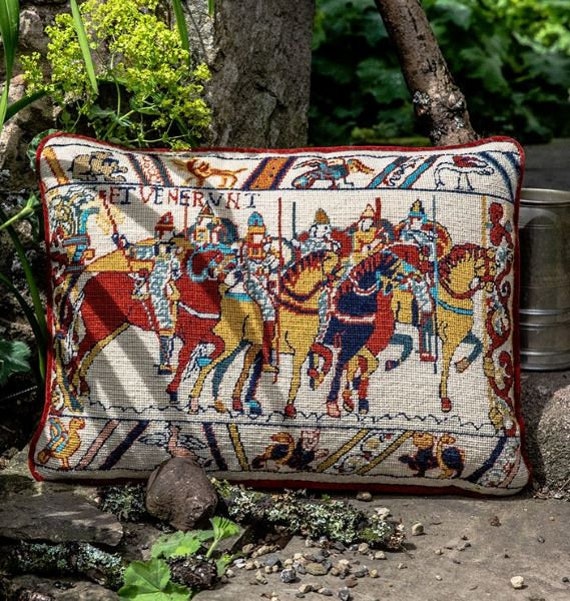 Tapestry Needlepoint Kit Bayeux Tapestry Battle of Hastings William Rides to War Premium Tapestry Kit Cushion Front Glorafilia Etsy
