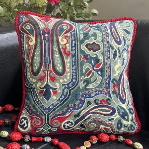 Naaldpuntset tapijt – Schots paisley - Premium kussenvoorkant tapijtset - Glorafilia