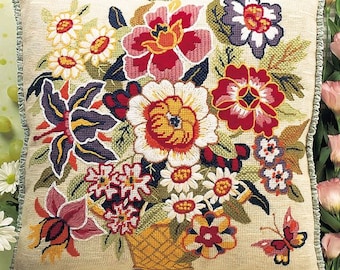 Gobelin Nadelspitzen Kit – Virginia - Premium Gobelin Kit mit Kissenvorderseite - Glorafilia