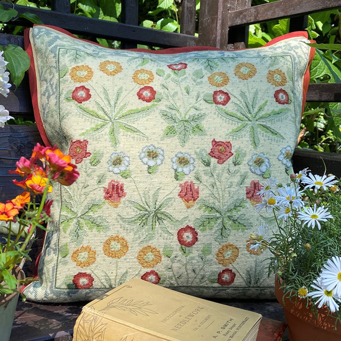 Tapestry Needlepoint Kit Daisies in the Garden Premium Etsy