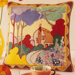 Tapestry Needlepoint Kit – Clarice Cliff - Premium Tapestry Kit Cushion Front - Glorafilia