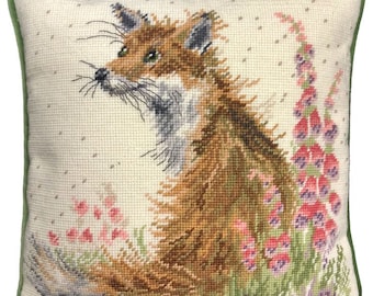 Tapestry Kit, Needlepoint Kit -Amongst the Foxgloves by Hannah Dale, Wrendale Designs