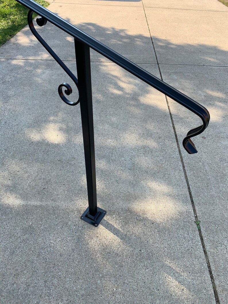 Iron Railing Custom Handrail Sand Blasted Powder Coated Wrought Iron