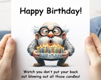 DIGITAL Old Age Birthday Card, Humorous Grandpa, Sarcastic Greeting (Digital Download)