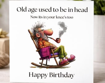 DIGITAL  Old Age Birthday Card, Sarcastic Grandpa Humor, Printable (Instant Download)