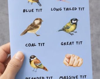 DIGITAL  Birthday Card for Him, Bird Pun Card, Cheeky Birthday Card, Rude Birthday Card, Adult Humour Card, Novelty Card, PNG download