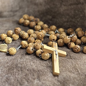 Huge Rosary Antique Franciscan Monk Large Wooden Prayer Beads, Belt Rosary, Wall Hanging, Catholic Religious, Prayer Beads, Spiritual