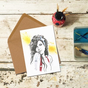 Amy Winehouse A6 Card | Cartolina d'auguri di Amy Winehouse | Amy Winehouse