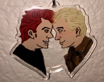 Good Omens one sided acrylic keychain