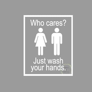 Restroom Sign Decal, Bathroom Decal, Restaurant Decal, Washroom Sign, Funny Bathroom Sign, Gender Neutral Restroom