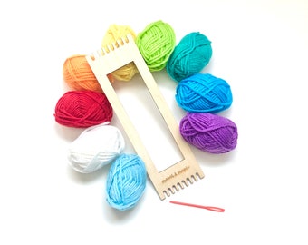 Mini Weaving Loom Kit, Bookmark Maker, Bracelet Maker, Beginner Weaving Kit, DIY Craft Kit