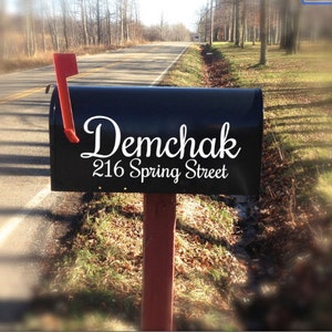 Custom Mailbox Decal Address, Mailbox Address, Mailbox Lettering, Mailbox Sticker, Mailbox Monogram, Mailbox Vinyl Decal