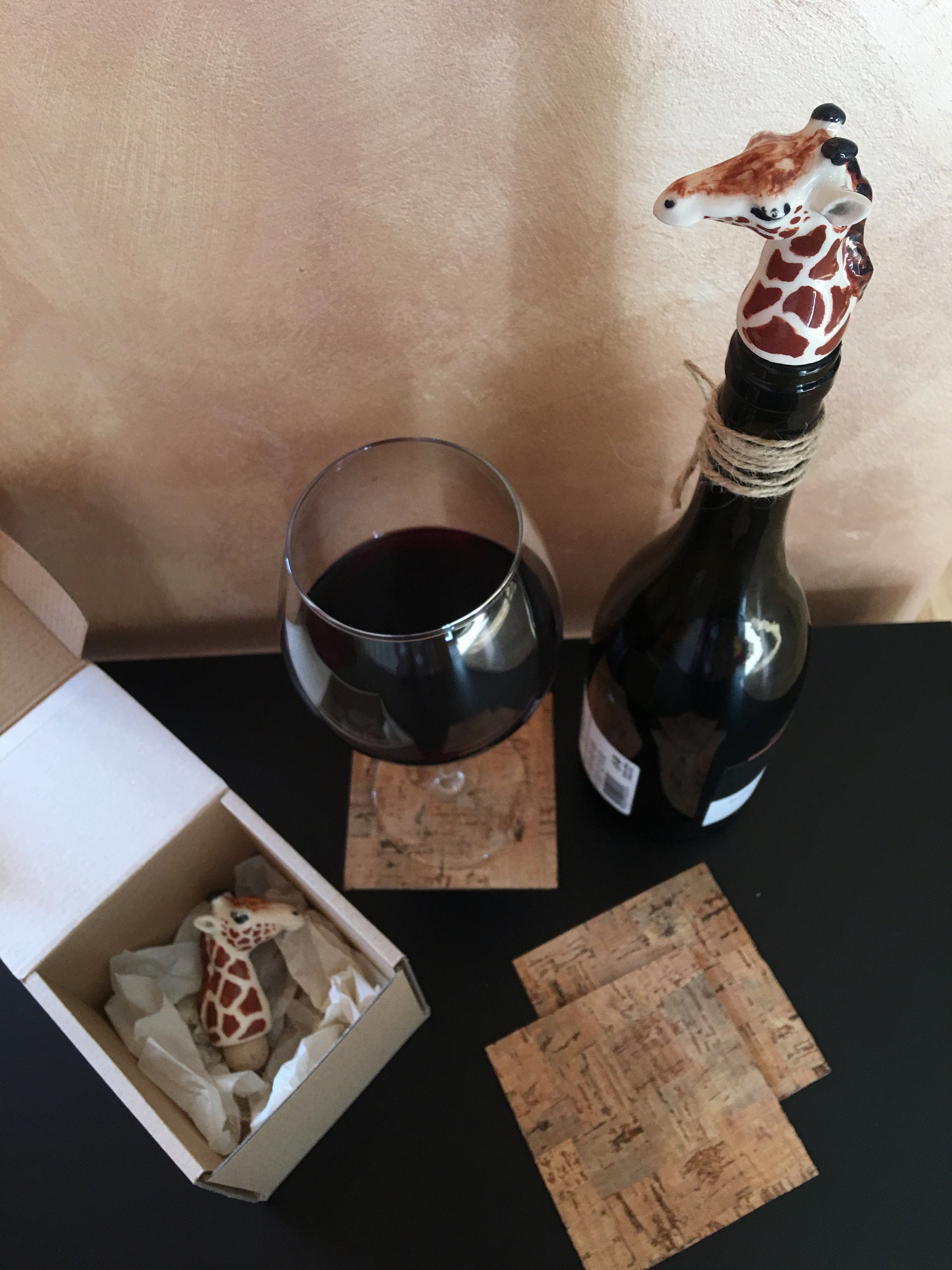Giraffe Wine Bottle Stopper Handmade Porcelain - Etsy