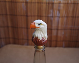 Bald Eagle  Wine Bottle Stopper - Handmade ceramic