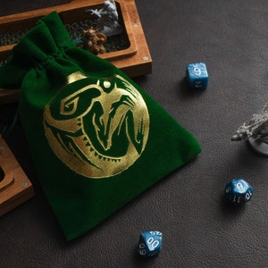 Cthulhu Dobbelsteenzak | Dobbelstenen etui met trekkoord Dobbelstenen opbergtas organizer voor MTG Games RPG Tabletop gaming Adventure Fantasy