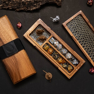 Mythical Dice Box (No dice included) | Dice Chest Case Holder Storage Caddy Tray for Dragons MTG RPG Tabletop gaming Adventure Dungeons
