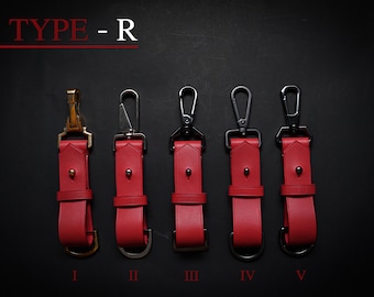 Keychain Leather high quality japan genuine leather | Red | leather key ring | car keyring | house key | key holder | mother father gift