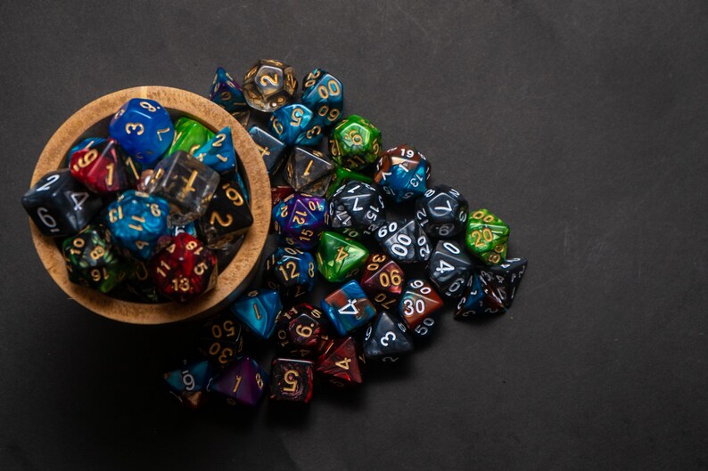 Wooden Dice Cup Dungeons and Dragons Dice DnD Dice Set Etsy