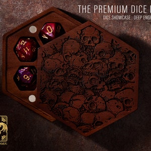 The Skull Dice Box | Premium Dice Box DnD | Dice Chest Case Holder Storage Tray for Dragons MTG RPG Tabletop gaming Adventure Dungeons