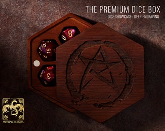 The Evening Star Dice Box | Premium DiceBox DnD | Dice Chest Case Holder Storage Tray for Dragons MTG RPG Tabletop gaming Adventure Dungeons